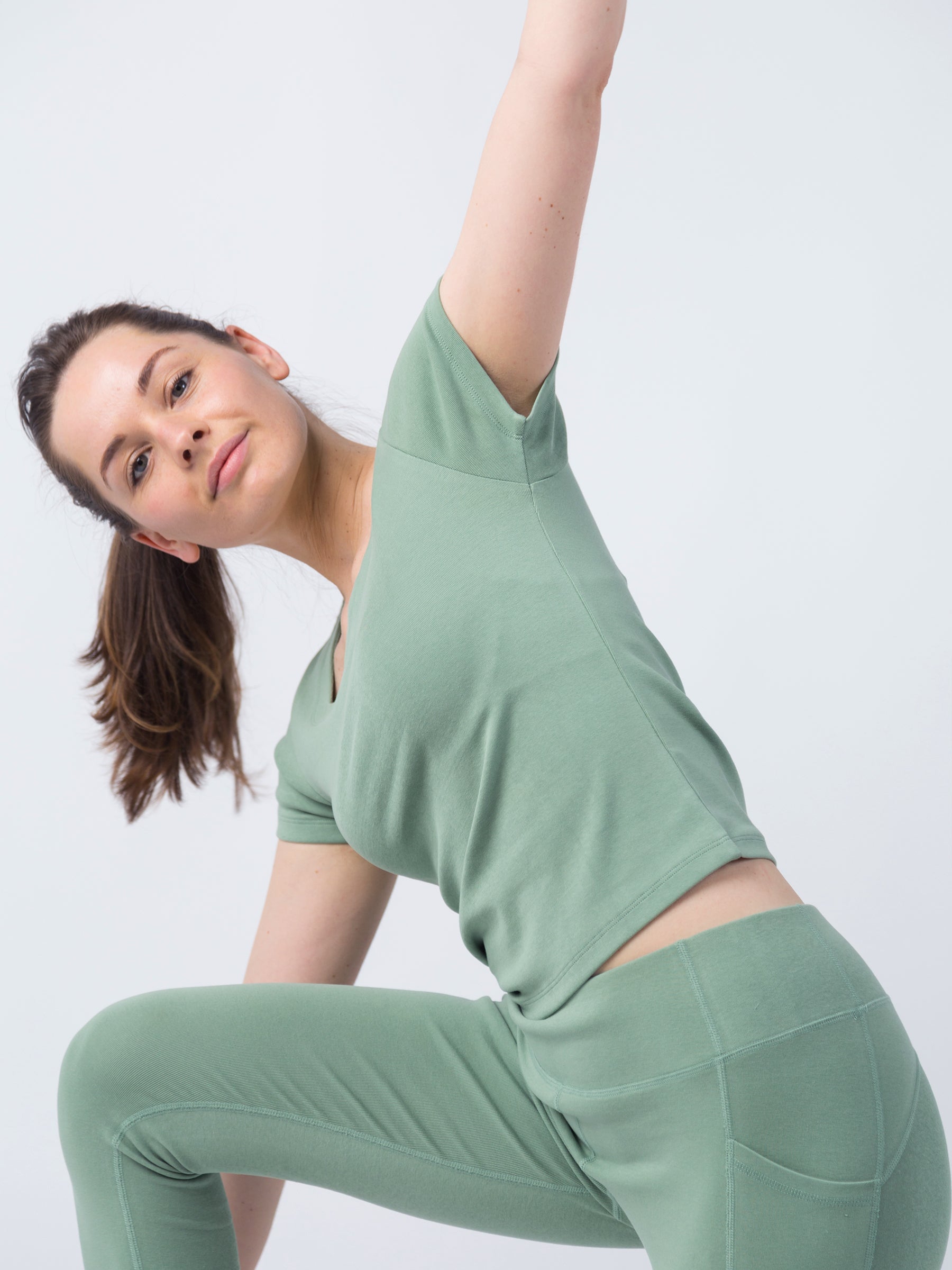 PlantTec™ Reversible Short Sleeve Tee | Sage by Happy Earth
