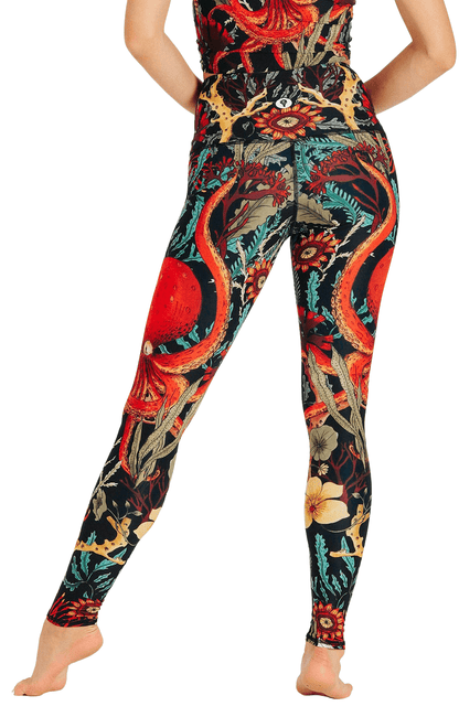 Coral My Name Printed Yoga Democracy Leggings