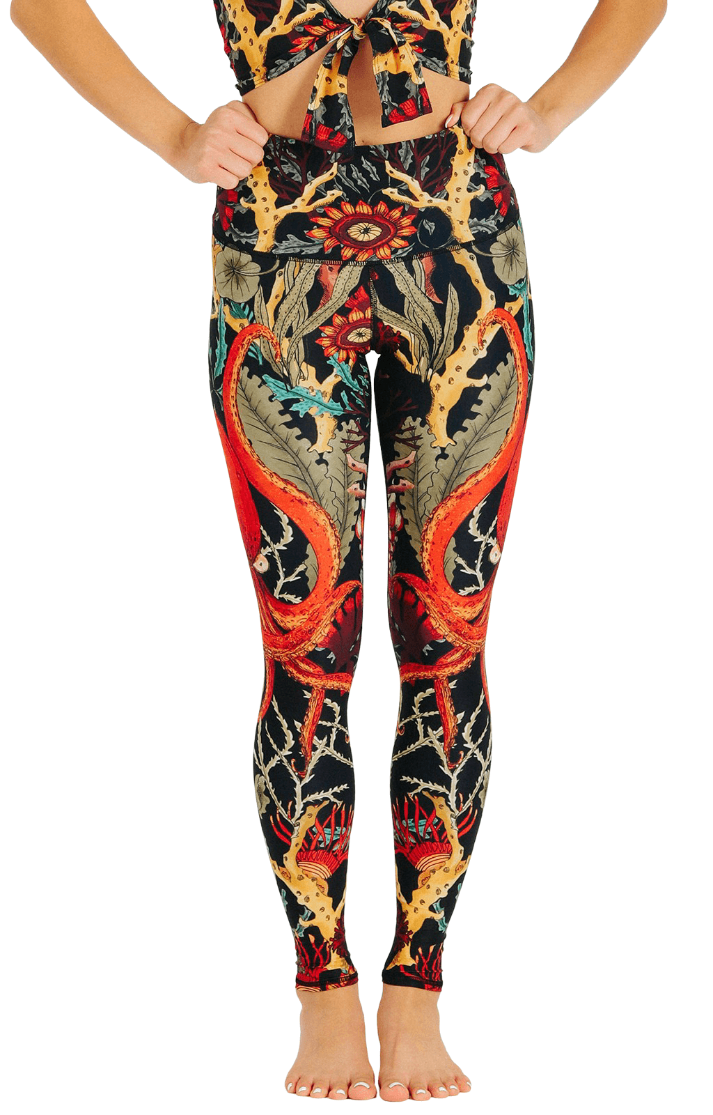 Coral My Name Printed Yoga Democracy Leggings