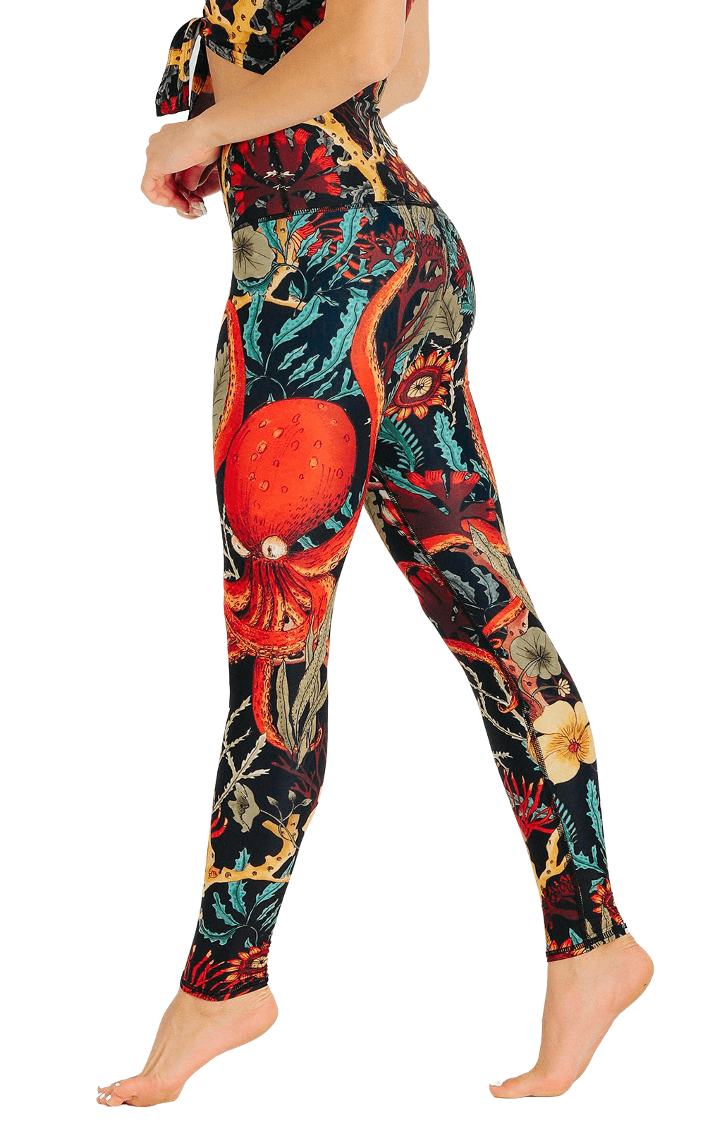 Coral My Name Printed Yoga Democracy Leggings