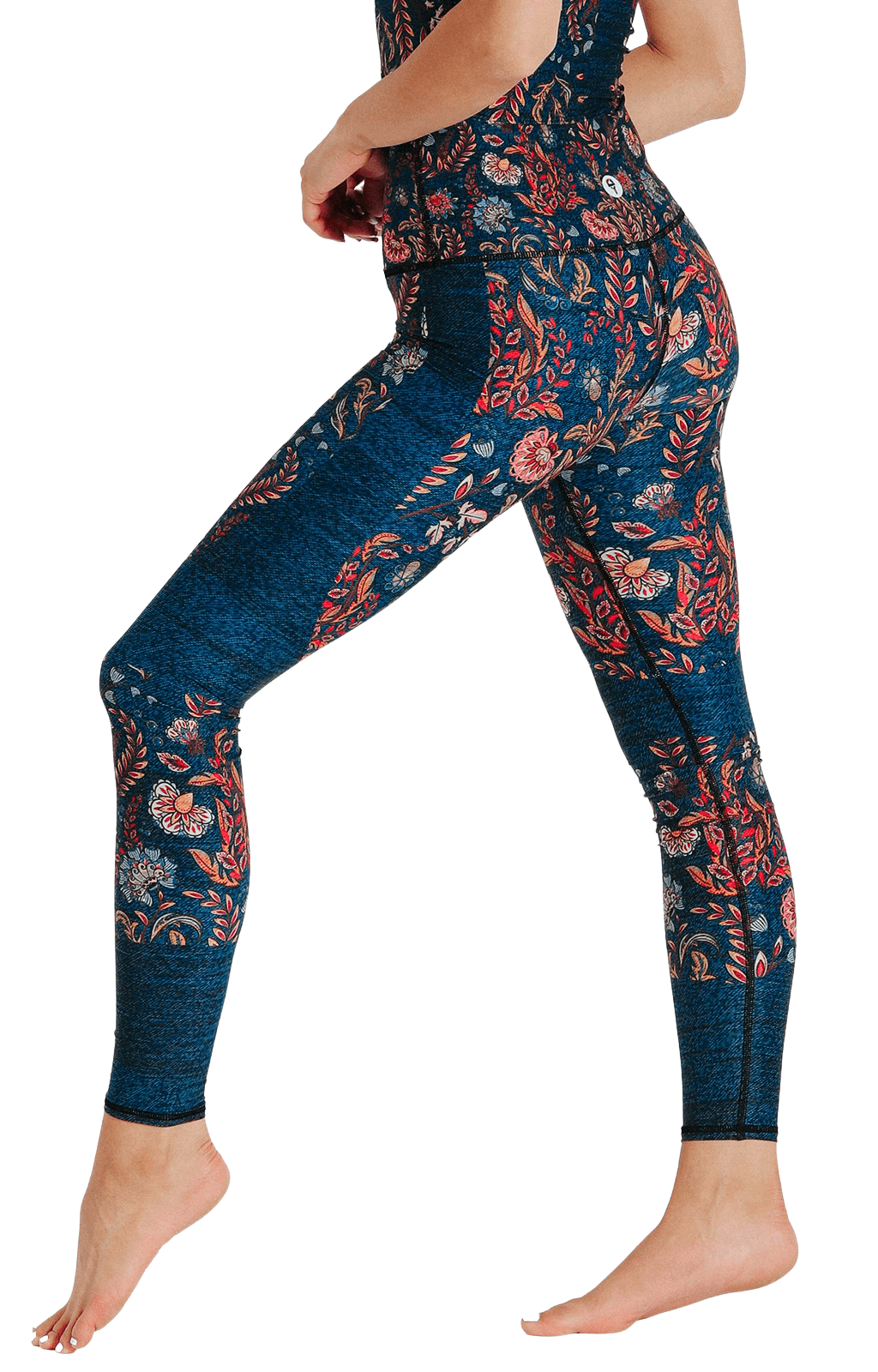 Festival Denim Printed Yoga Democracy Leggings