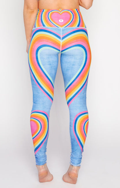 Rainbow Love Printed Yoga Leggings by Yoga Democracy