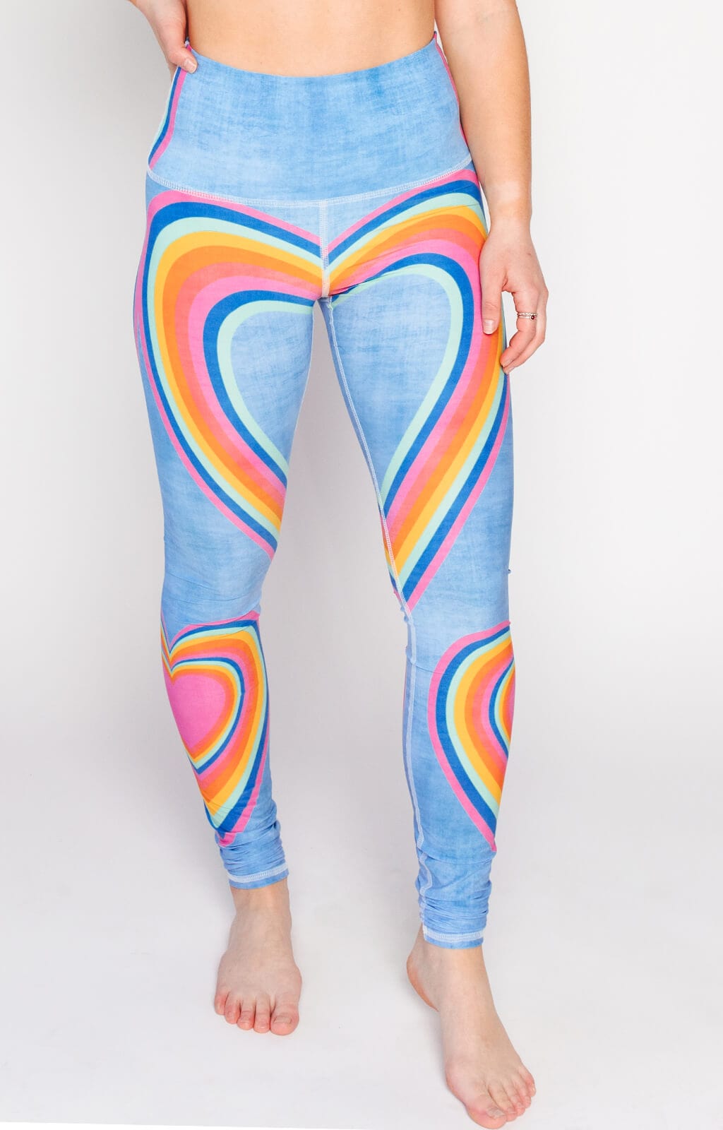 Rainbow Love Printed Yoga Leggings by Yoga Democracy