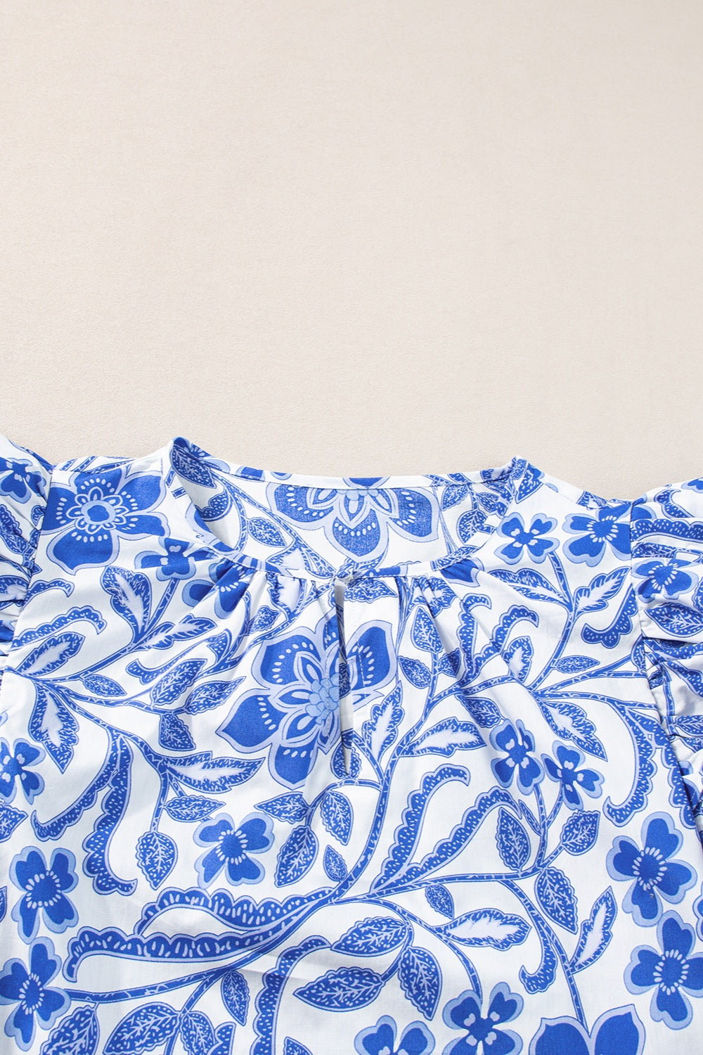 Blue China Vibe Print Blouse