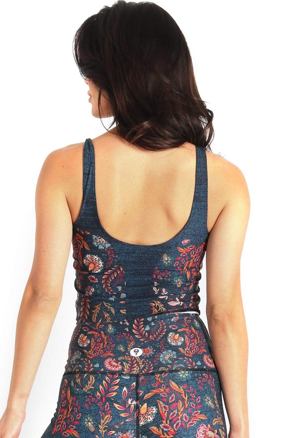 Om Tank in Festival Denim by Yoga Democracy