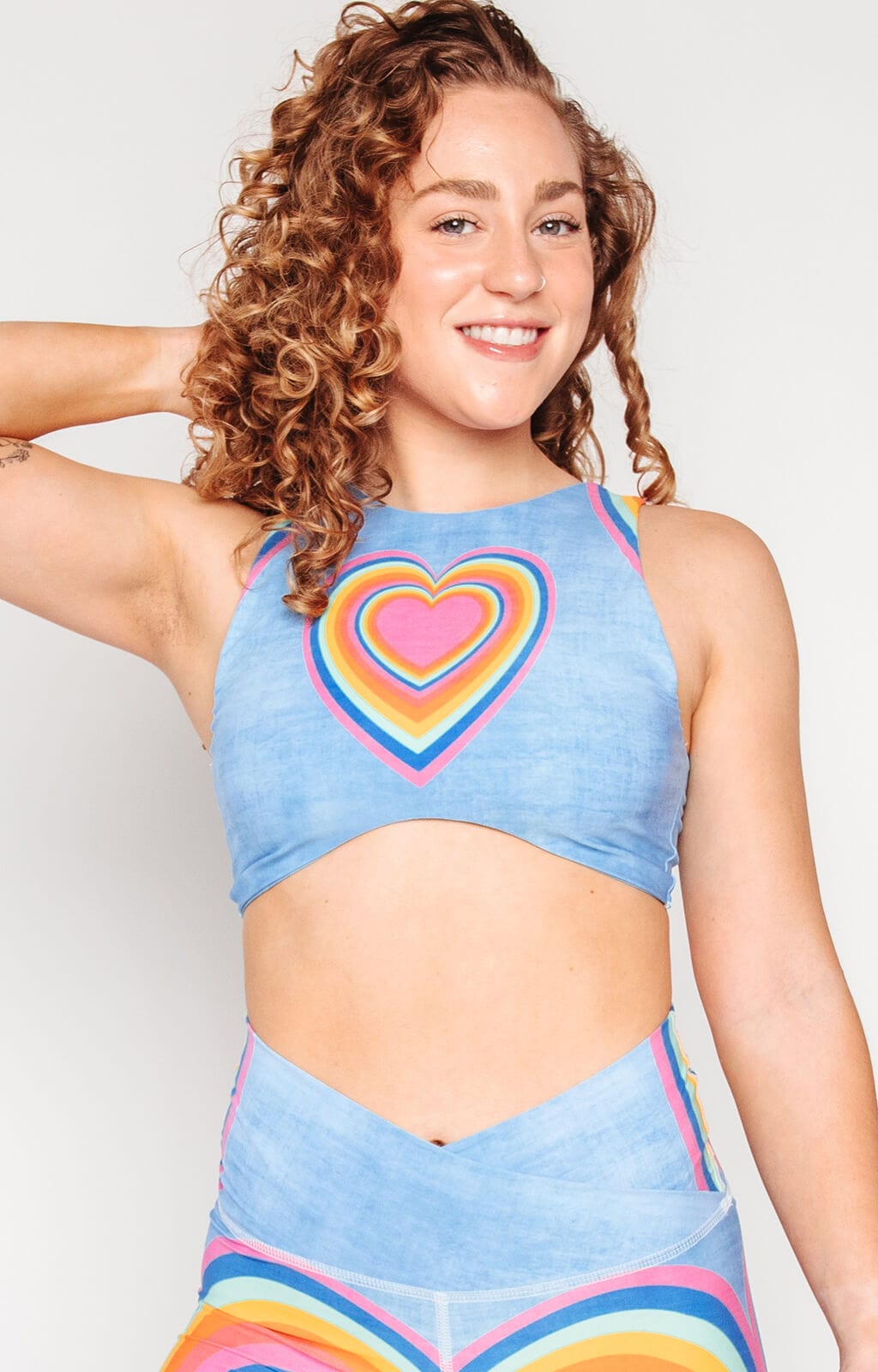 Reversible Twist Top in Rainbow Love by Yoga Democracy