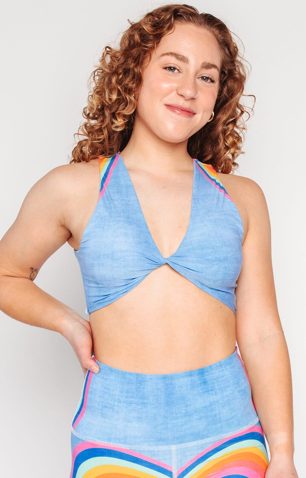 Reversible Twist Top in Rainbow Love by Yoga Democracy