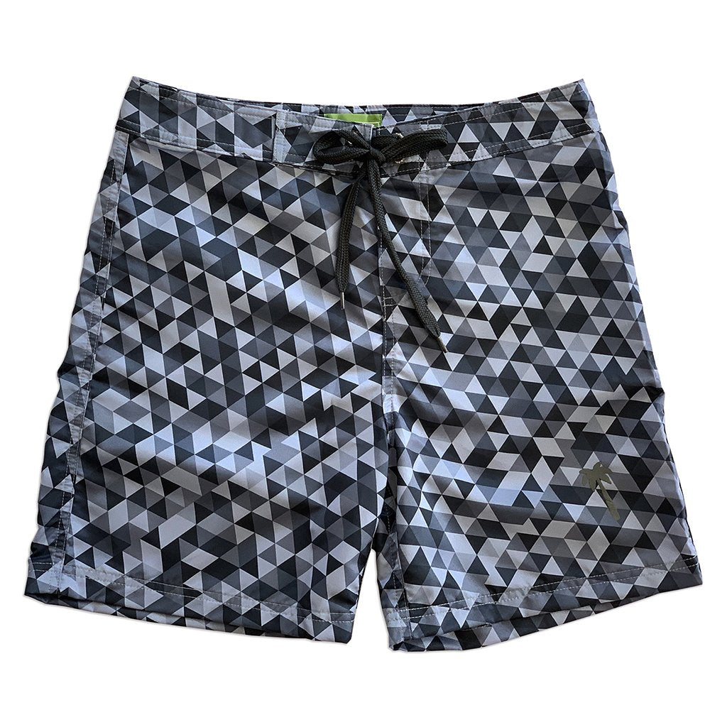 Sustainable Surf Geometric Gray 17&quot; Boardshorts