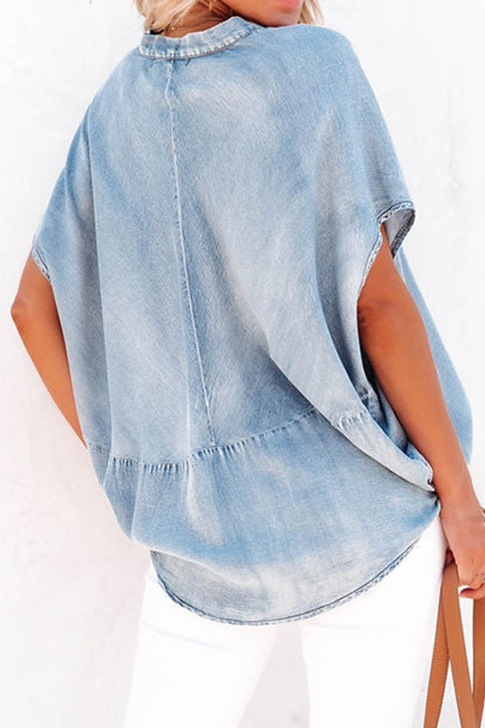 Breezy Collar Blue Whisper Shirt