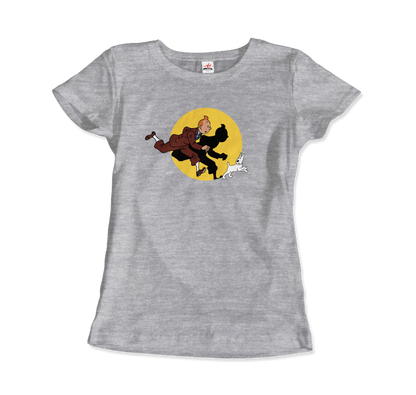 Tintin and Snowy (Milou) Getting Hit by a Spotlight T-Shirt