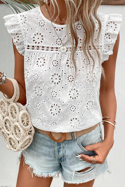 Sunlit Cotton Eyelet Blouse