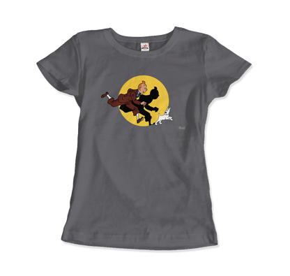 Tintin and Snowy (Milou) Getting Hit by a Spotlight T-Shirt