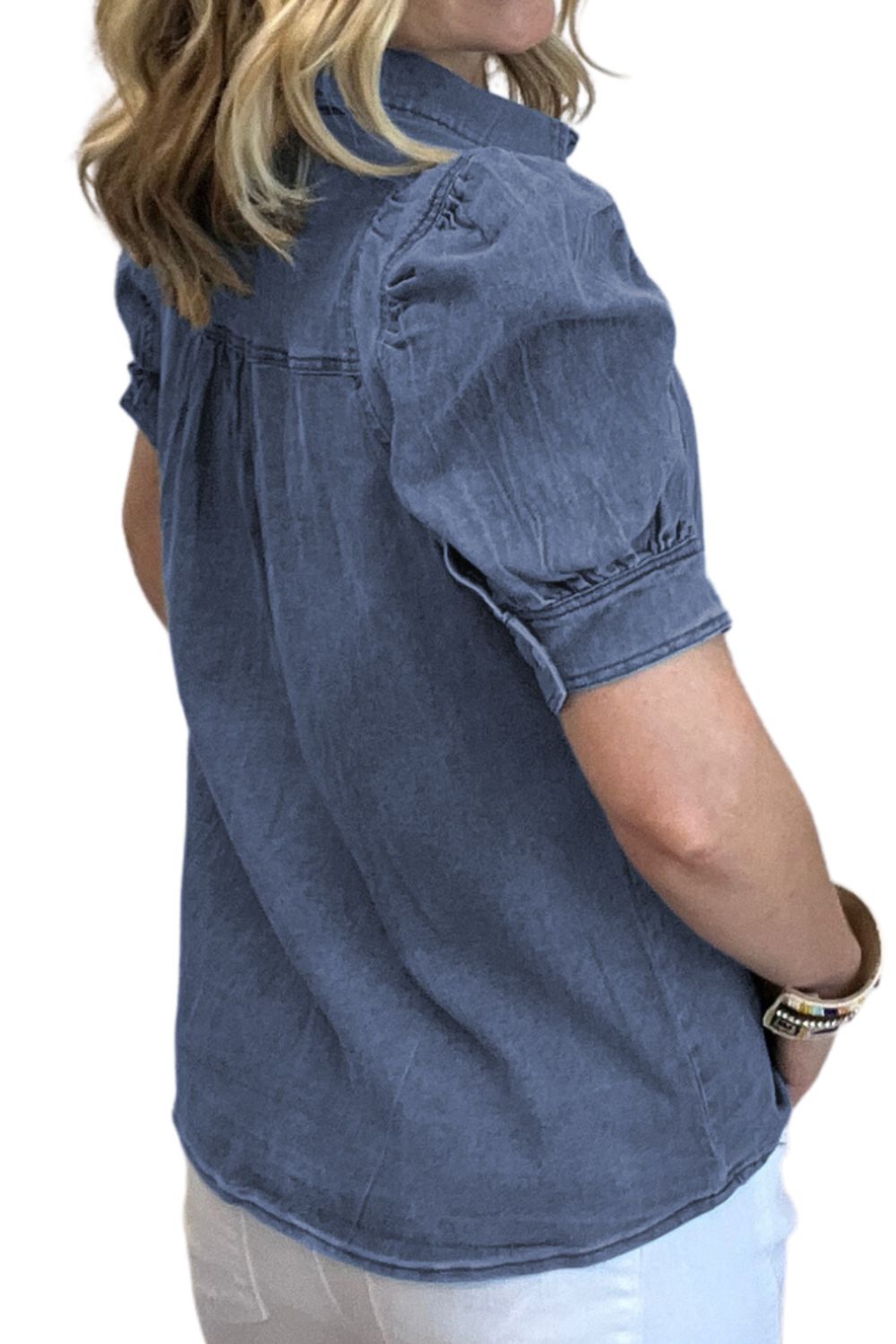 Short Sleeve Chambray Shirt 