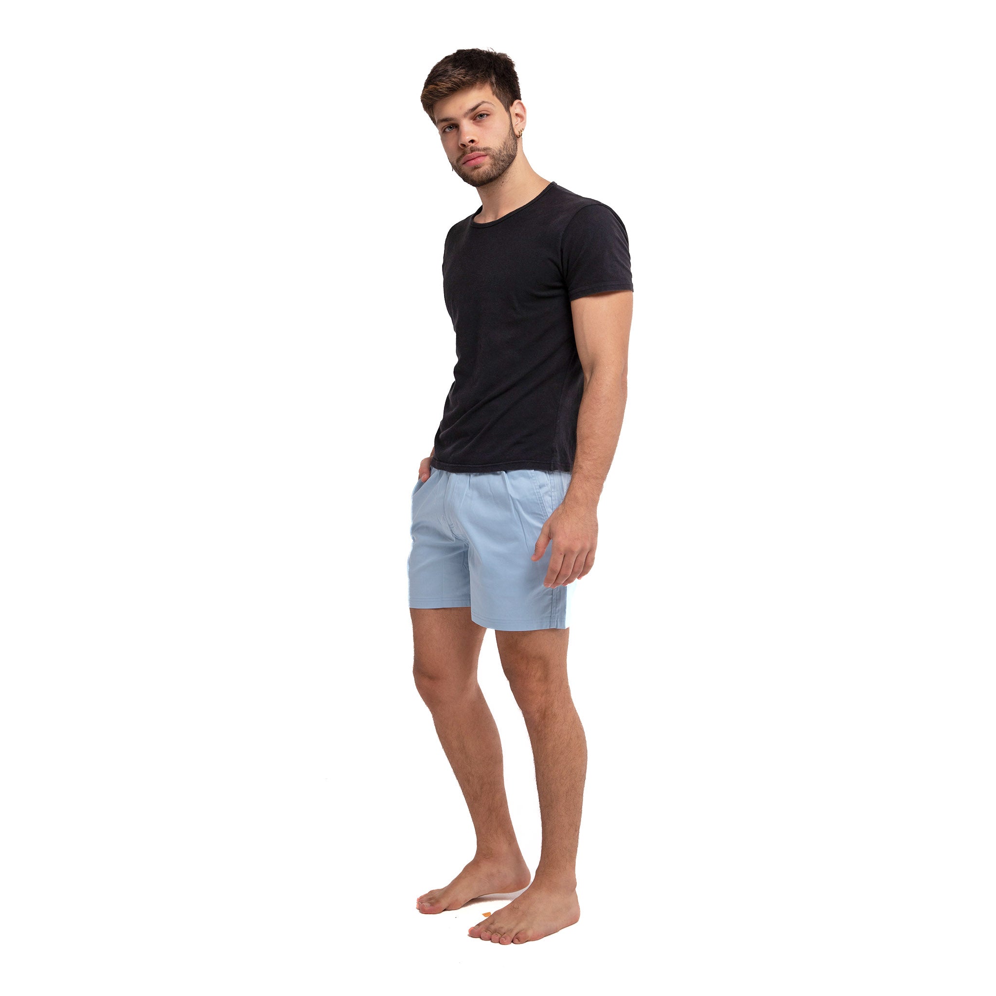 Blue Cotton Bermuda Shorts by Bermies