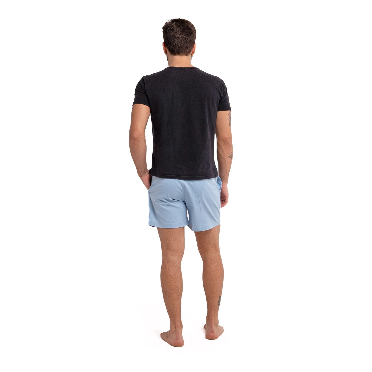 Blue Cotton Bermuda Shorts by Bermies