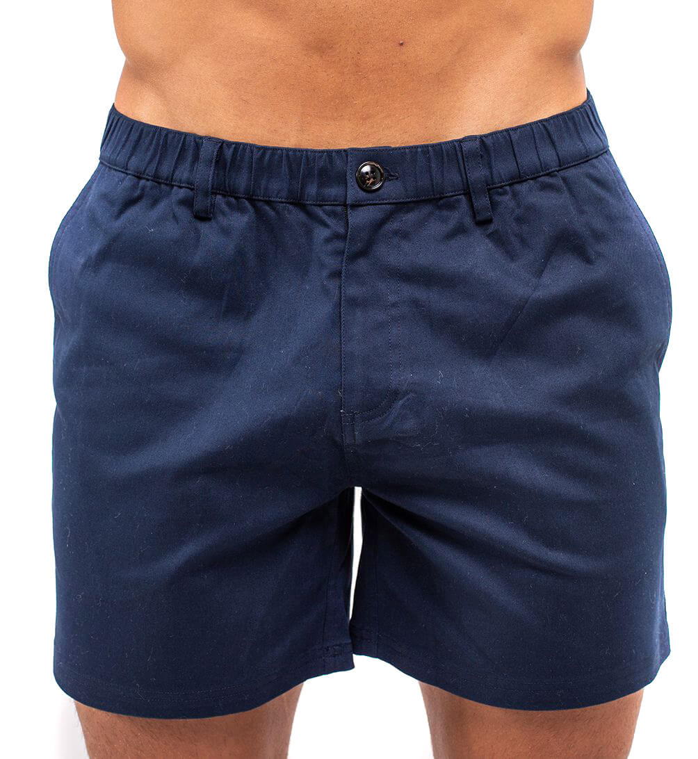 Navy Cotton Shorts by Bermies