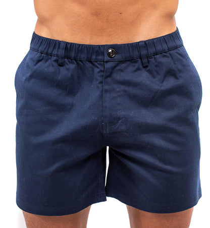 Navy Cotton Shorts by Bermies