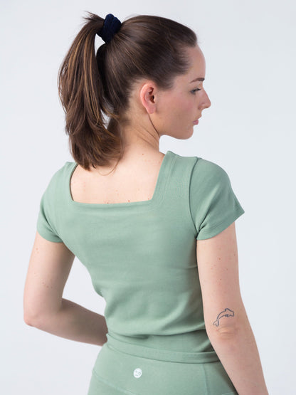 PlantTec™ Reversible Short Sleeve Tee | Sage by Happy Earth