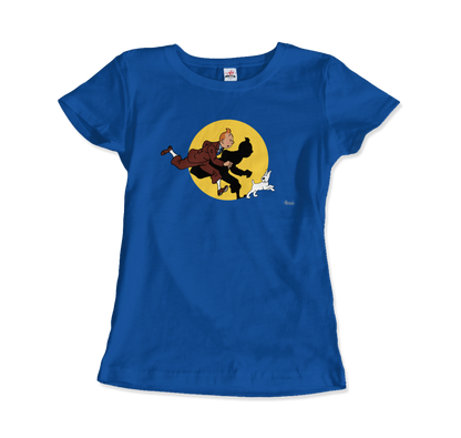 Tintin and Snowy (Milou) Getting Hit by a Spotlight T-Shirt