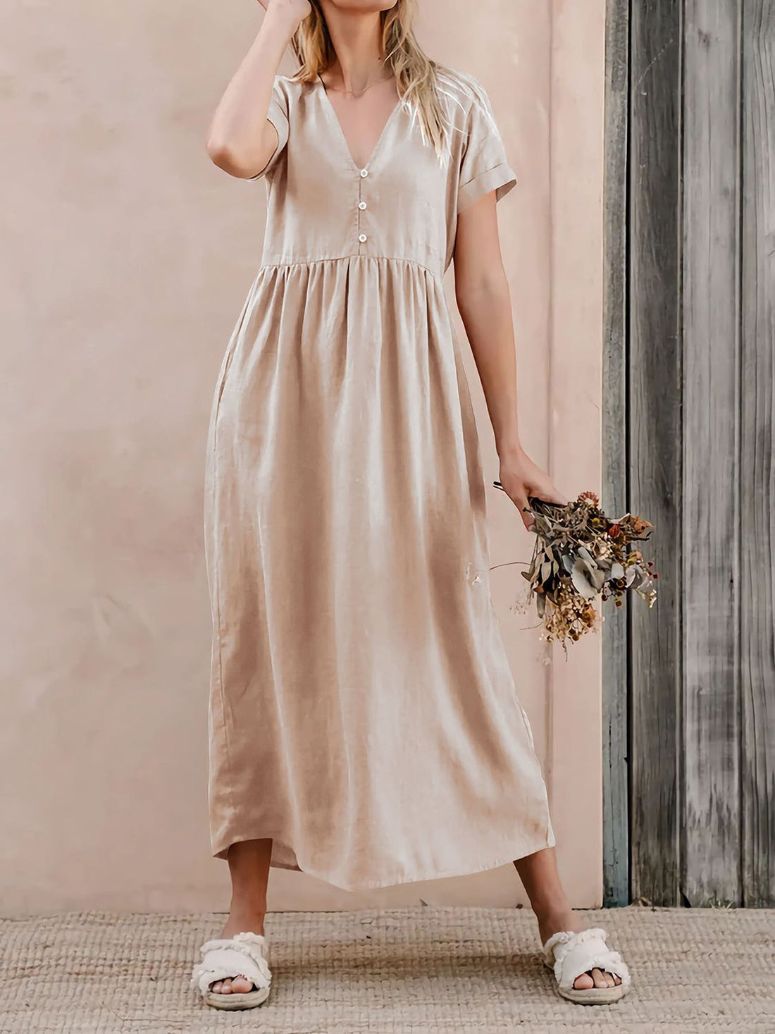 Beige Maxi Dress