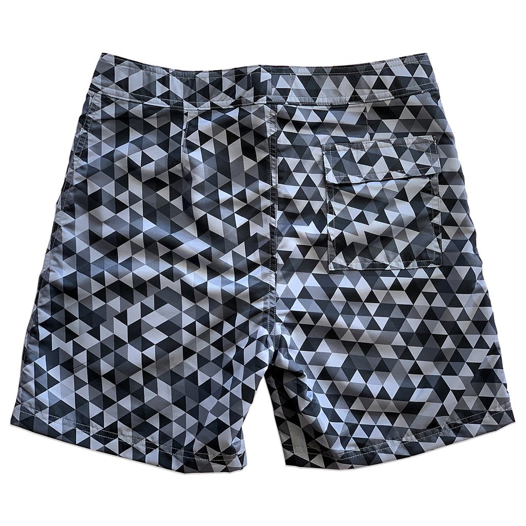 Sustainable Surf Geometric Gray 17&quot; Boardshorts