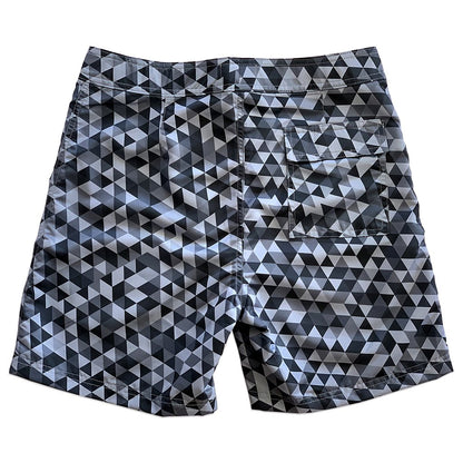 Sustainable Surf Geometric Gray 17&quot; Boardshorts