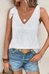 Luna Tie Shoulder Eyelet Tank Top