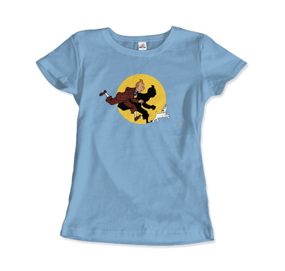 Tintin and Snowy (Milou) Getting Hit by a Spotlight T-Shirt