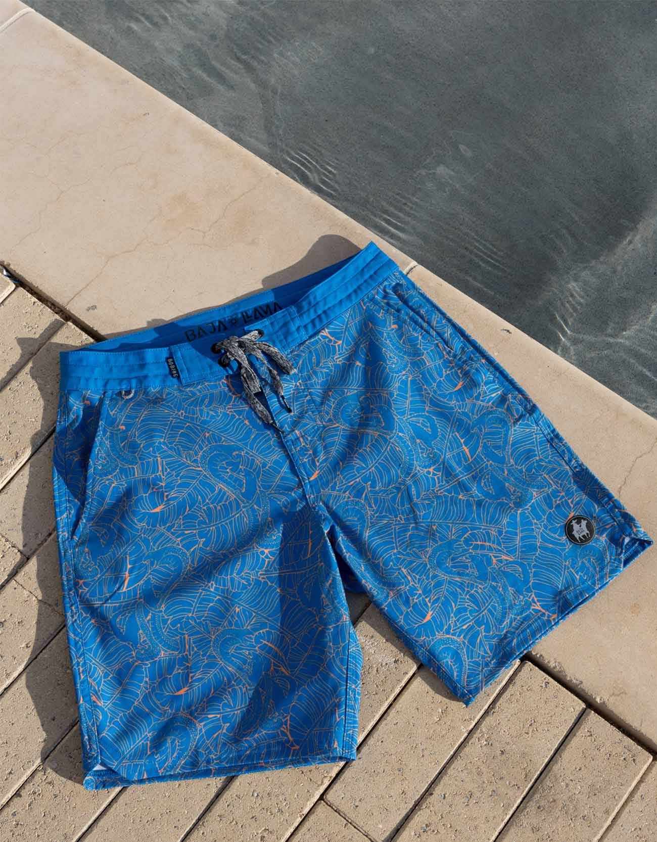 FAIR FIGHT BLUE - SHIPWRECKS 18&quot; BOARDSHORTS by Bajallama