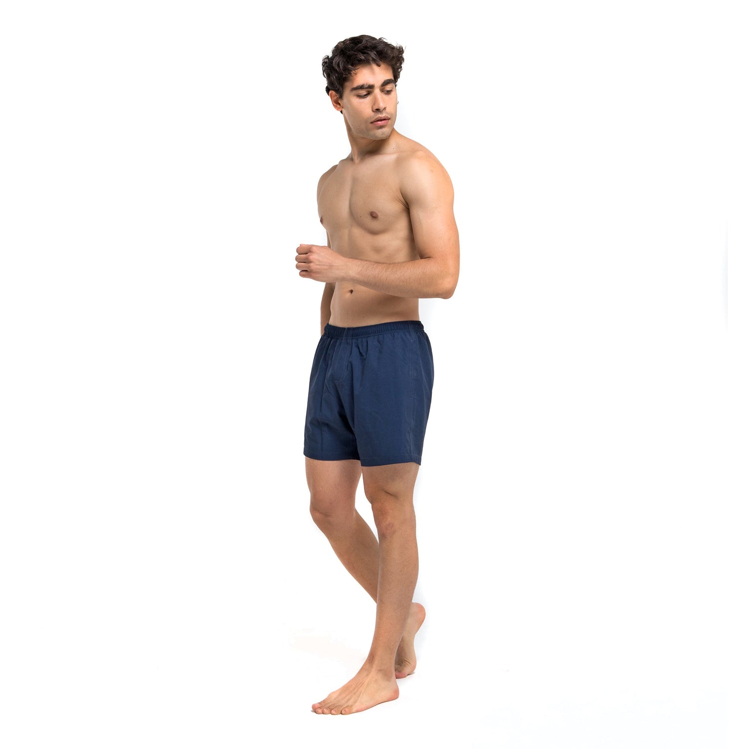 Navy &amp; Flamingo Recycled Polyester Athletic Short by Bermies