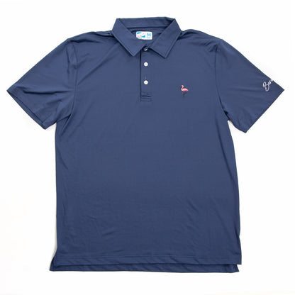 Navy &amp; Flamingo Polo Shirt by Bermies