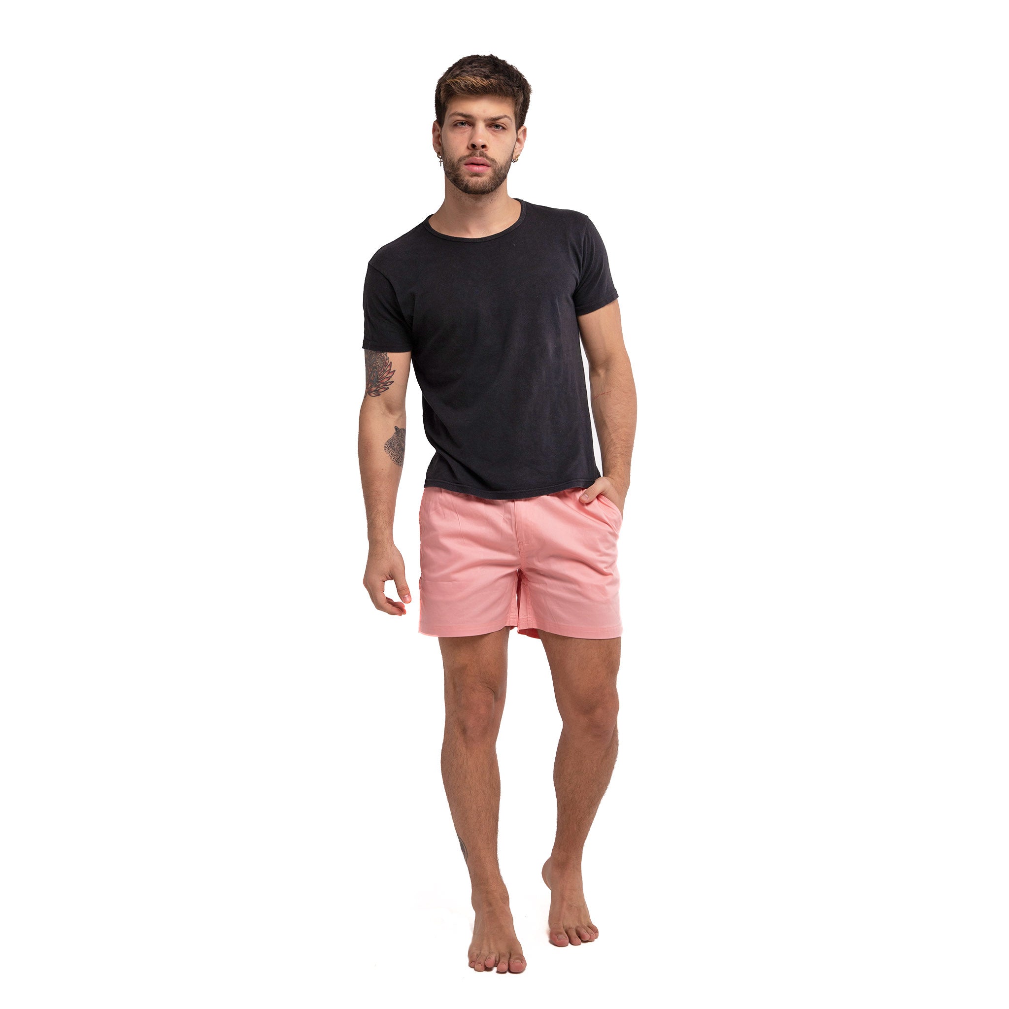 Pink Cotton Shorts by Bermies