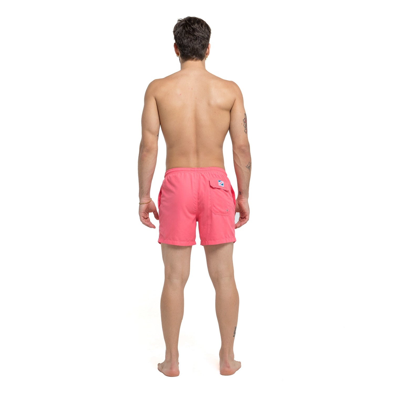 Pink to Flamingo Color Changing Bermies Swim Trunks