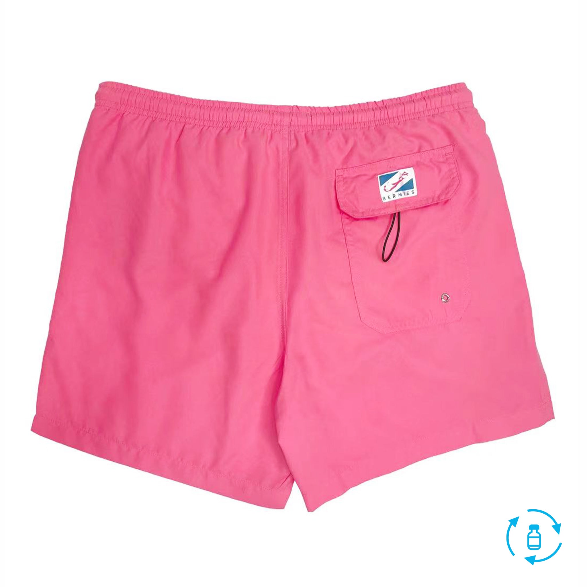 Pink to Flamingo Color Changing Bermies Swim Trunks