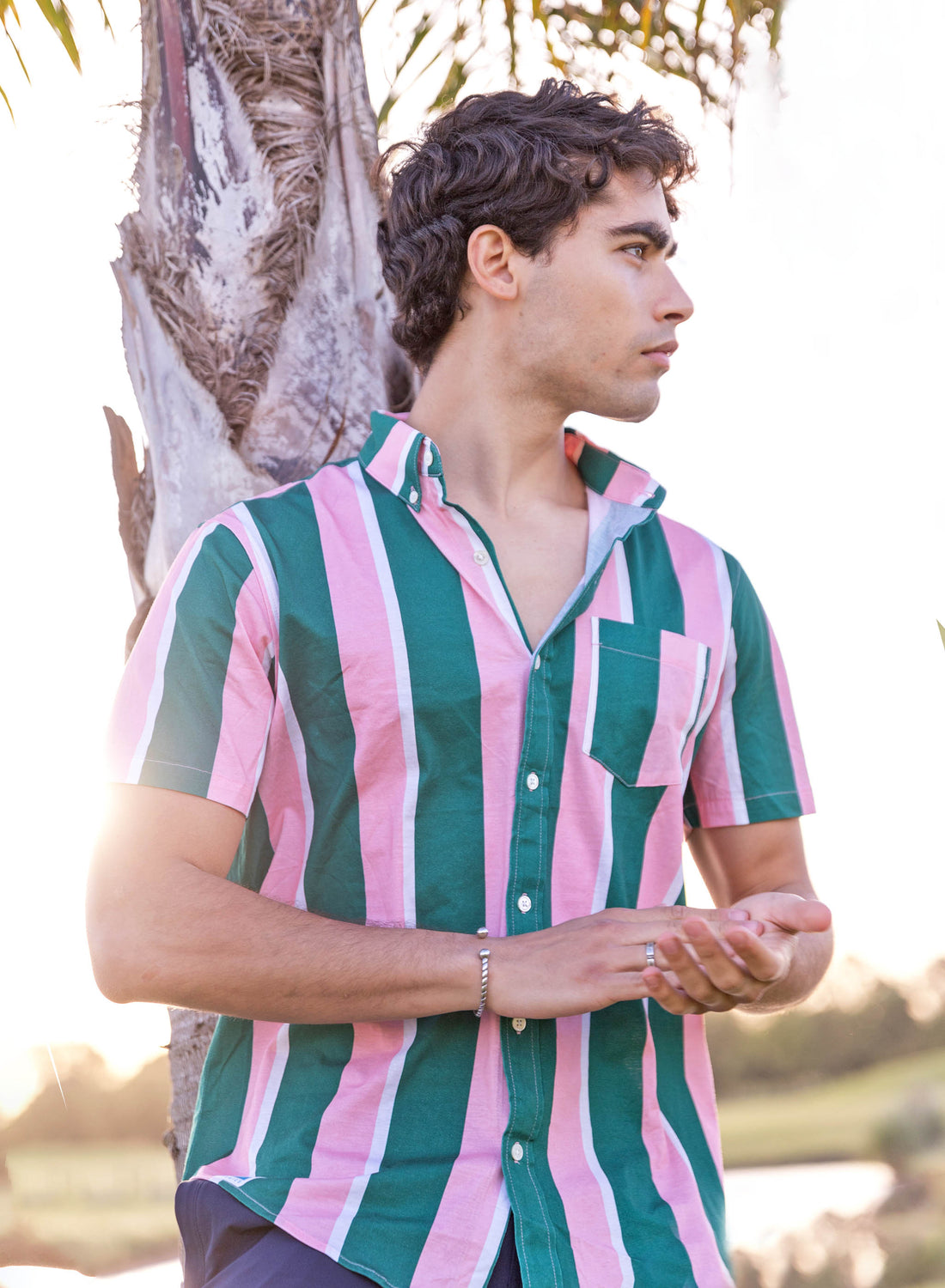 Retro Stripes Cotton Shirt by Bermies